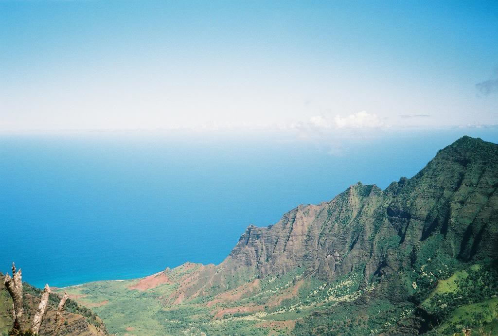 Kalalau Valley on the Na Pali Coast as seen from Kokee Park